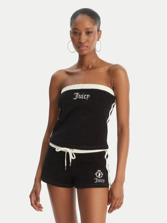 Zdjęcie produktu Juicy Couture Top Applique Terry JCWSC126314 Czarny Slim Fit