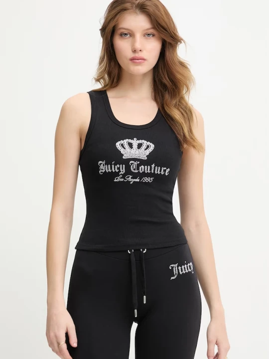 Zdjęcie produktu Juicy Couture top damski GOTHIC VEST czarny