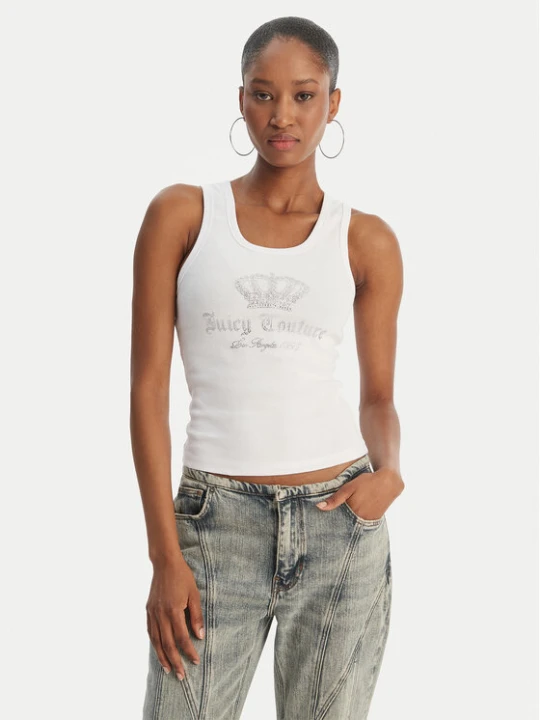 Zdjęcie produktu Juicy Couture Top Gothic Crown JCBLV126807 Biały Slim Fit