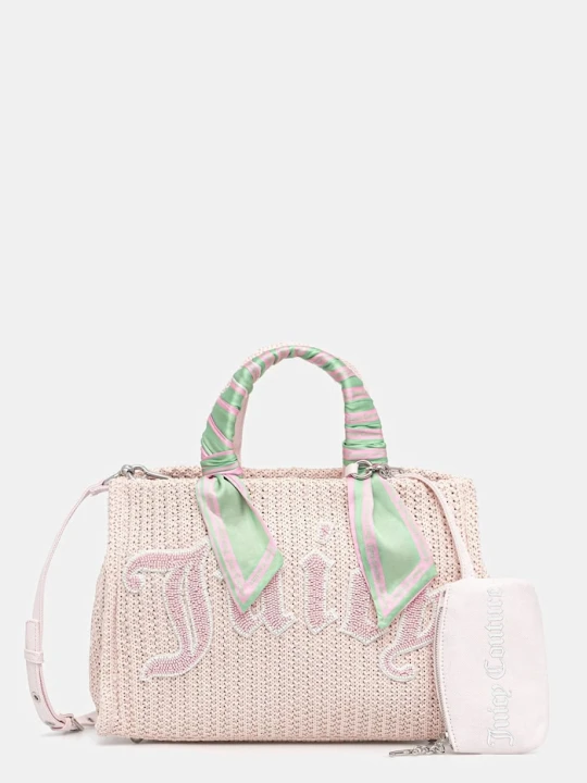 Zdjęcie produktu Juicy Couture torebka crossbody damska pleciona IRIS BEADS różowy