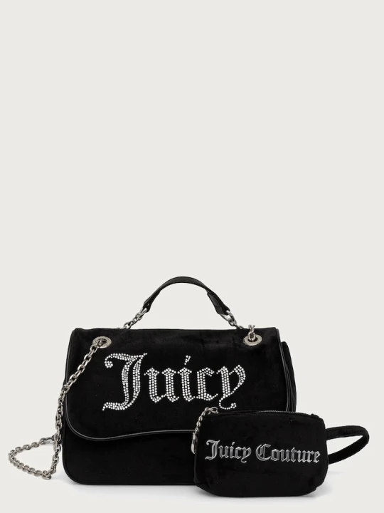 Zdjęcie produktu Juicy Couture torebka crossbody damska welurowa KIMBERLY czarny