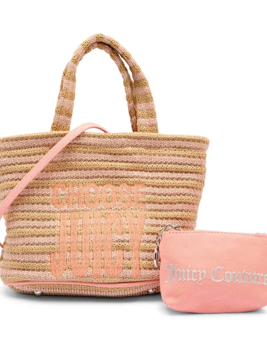 Zdjęcie produktu Juicy Couture Torebka na ramię + saszetka Nora Straw S. beżowy