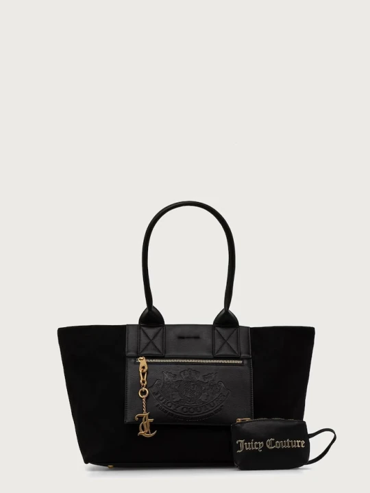 Zdjęcie produktu Juicy Couture torebka shopper damska z imitacji zamszu BONNIE czarny