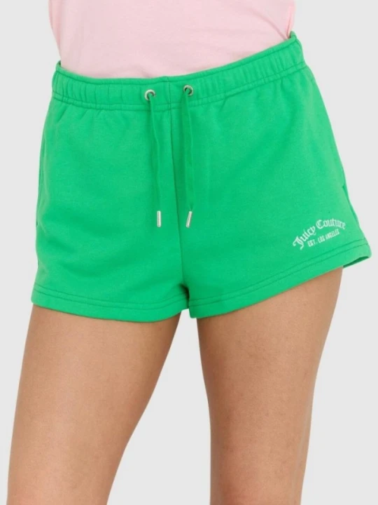 Zdjęcie produktu JUICY COUTURE Zielone szorty damskie anya recycled z haftowanym logo, Rozmiar S