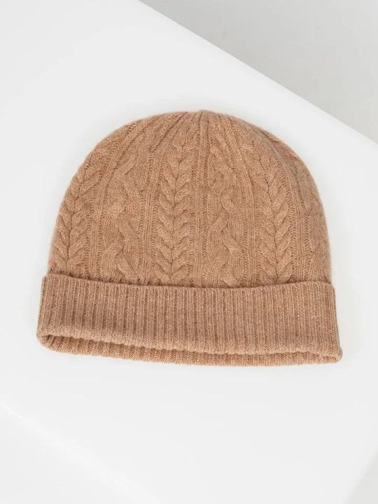 Zdjęcie produktu Just Cashmere Kaszmirowa czapka "Cleo" w kolorze karmelowym rozmiar: onesize