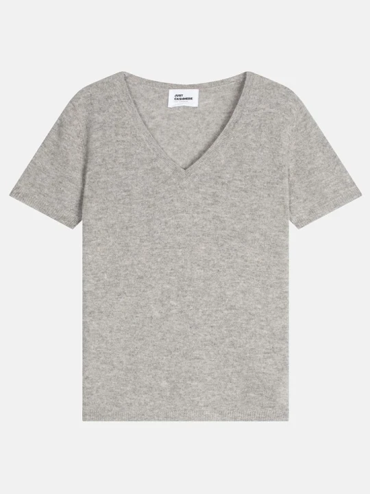 Zdjęcie produktu Just Cashmere Kaszmirowa koszulka "Glamis" w kolorze szarym rozmiar: M