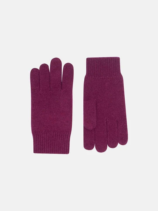 Zdjęcie produktu Just Cashmere Kaszmirowe rękawiczki "Yann" w kolorze fioletowym rozmiar: onesize