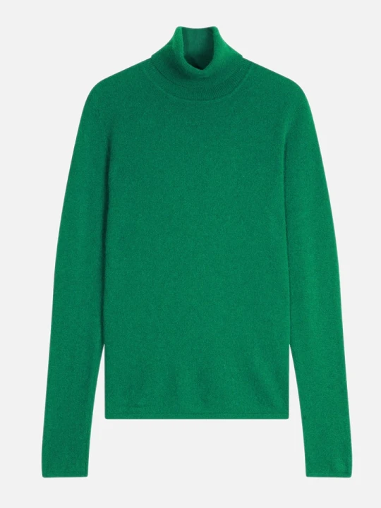 Zdjęcie produktu Just Cashmere Kaszmirowy golf "Ava" w kolorze zielonym rozmiar: S