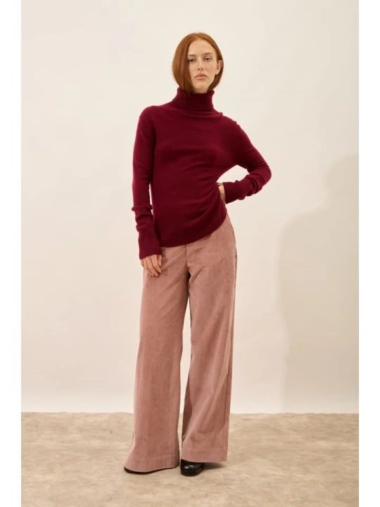 Zdjęcie produktu Just Cashmere Kaszmirowy golf "Lexie" w kolorze bordowym rozmiar: XXL