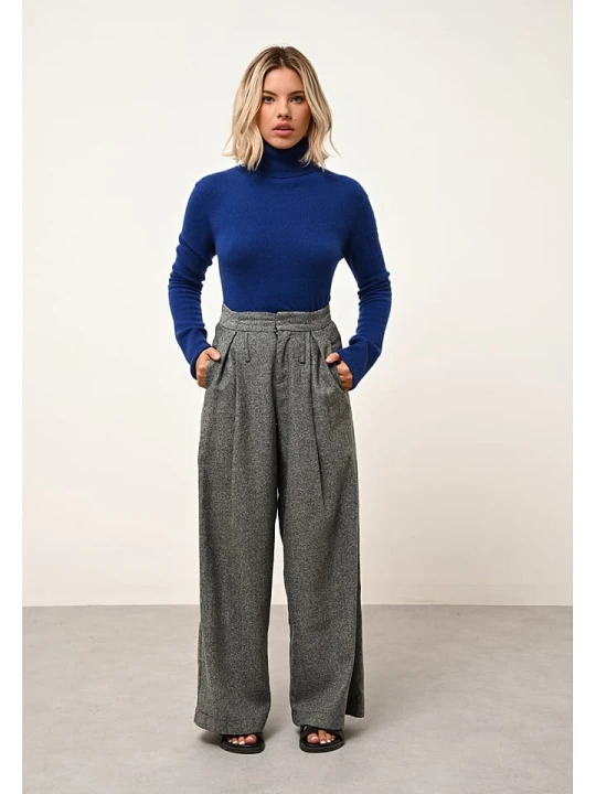 Zdjęcie produktu Just Cashmere Kaszmirowy golf "Lexie" w kolorze niebieskim rozmiar: XXL