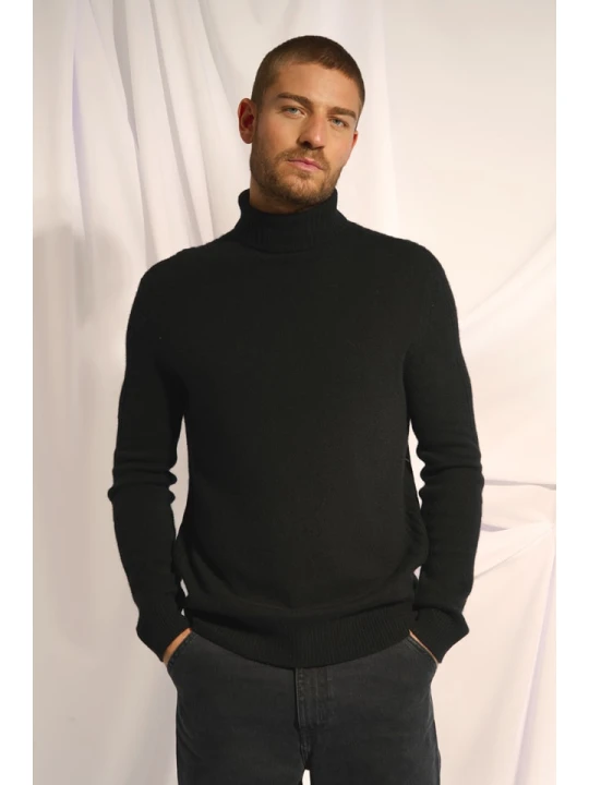 Zdjęcie produktu Just Cashmere Kaszmirowy golf "Noi" w kolorze czarnym rozmiar: M