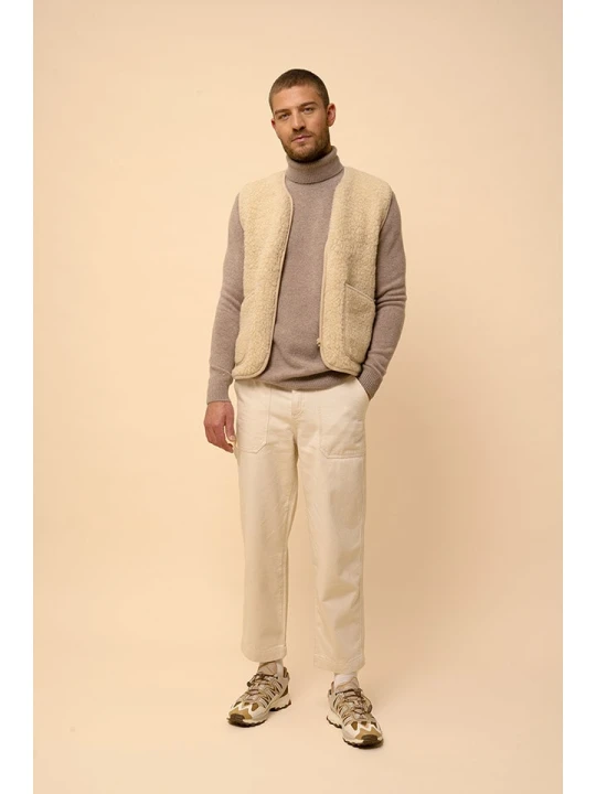 Zdjęcie produktu Just Cashmere Kaszmirowy golf "Sacha" w kolorze beżowym rozmiar: L