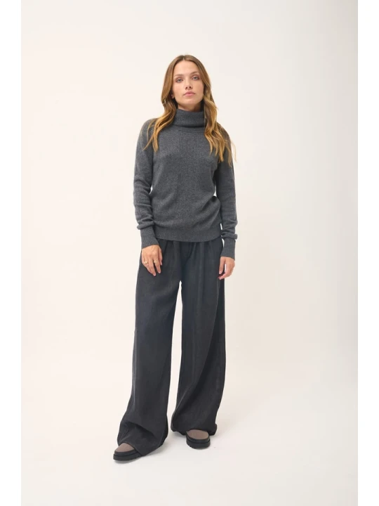 Zdjęcie produktu Just Cashmere Kaszmirowy golf w kolorze antracytowym rozmiar: S