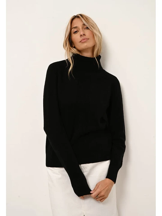 Zdjęcie produktu Just Cashmere Kaszmirowy golf w kolorze czarnym rozmiar: L