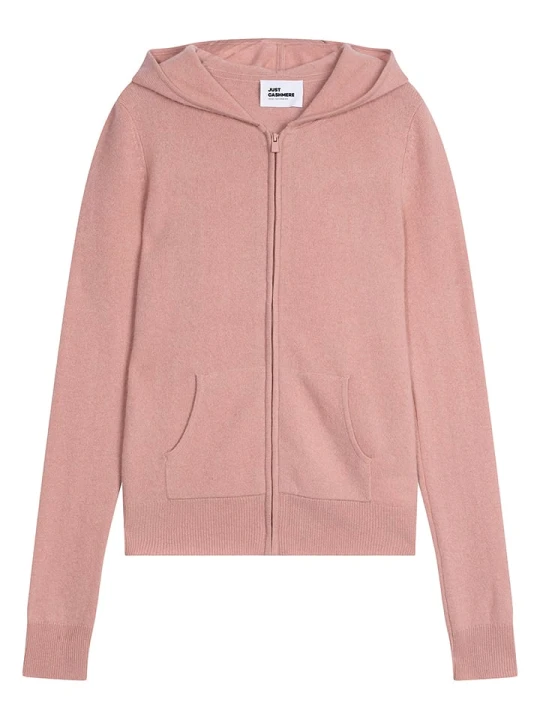 Zdjęcie produktu Just Cashmere Kaszmirowy kardigan "Debbie" w kolorze jasnoróżowym rozmiar: XL