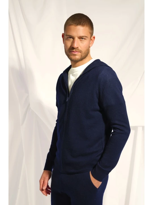 Zdjęcie produktu Just Cashmere Kaszmirowy kardigan "Elliot" w kolorze granatowym rozmiar: XL