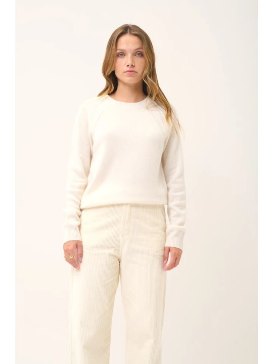 Zdjęcie produktu Just Cashmere Kaszmirowy sweter "Arequipa" w kolorze białym rozmiar: L