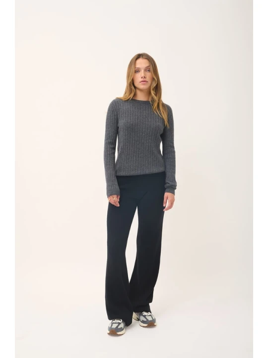 Zdjęcie produktu Just Cashmere Kaszmirowy sweter "Avana" w kolorze szarym rozmiar: L