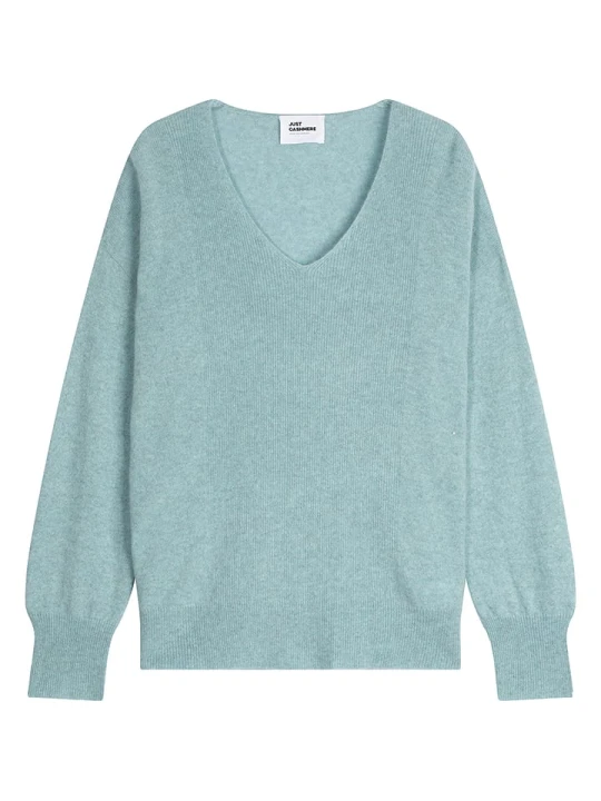 Zdjęcie produktu Just Cashmere Kaszmirowy sweter "Birse" w kolorze błękitnym rozmiar: S