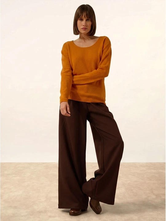 Zdjęcie produktu Just Cashmere Kaszmirowy sweter "Fiona" w kolorze jasnobrązowym rozmiar: L