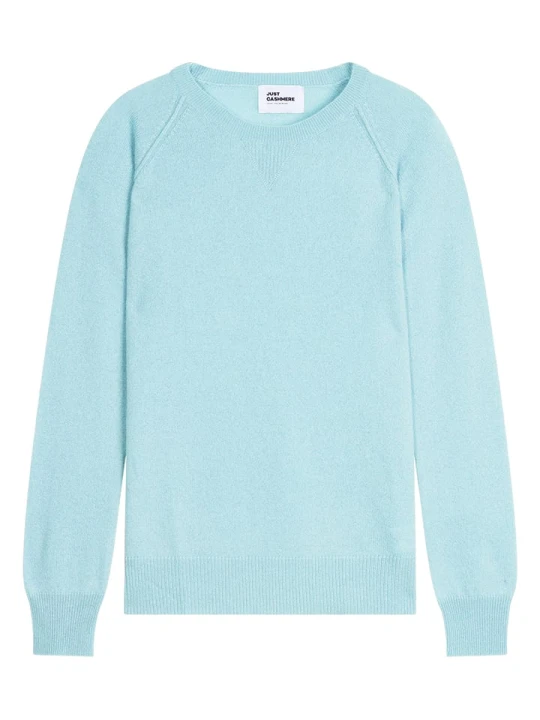 Zdjęcie produktu Just Cashmere Kaszmirowy sweter "Helen" w kolorze błękitnym rozmiar: L