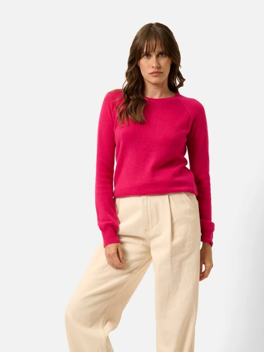 Zdjęcie produktu Just Cashmere Kaszmirowy sweter "Helen" w kolorze różowym rozmiar: M