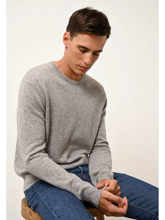 Zdjęcie produktu Just Cashmere Kaszmirowy sweter "Howard" w kolorze jasnoszarym rozmiar: XL