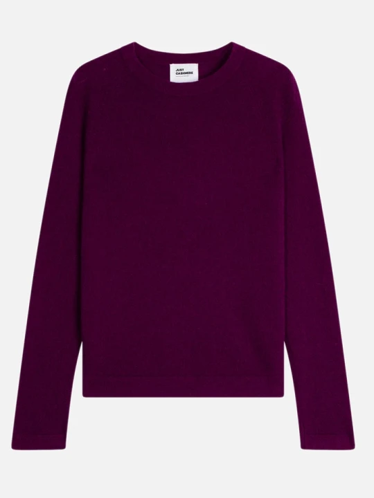 Zdjęcie produktu Just Cashmere Kaszmirowy sweter "Jane" w kolorze fioletowym rozmiar: M