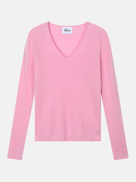 Zdjęcie produktu Just Cashmere Kaszmirowy sweter "Joan" w kolorze jasnoróżowym rozmiar: M