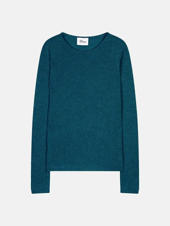 Zdjęcie produktu Just Cashmere Kaszmirowy sweter "Joyce" w kolorze niebieskim rozmiar: XL