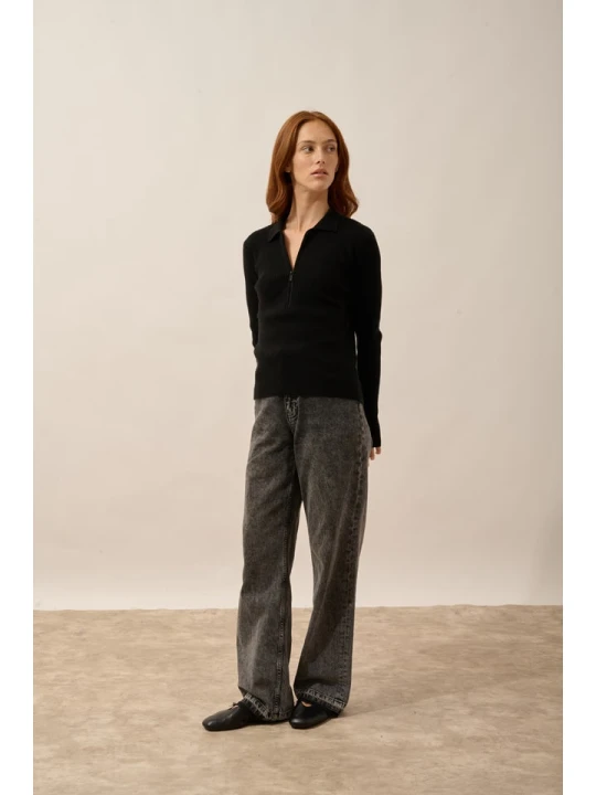 Zdjęcie produktu Just Cashmere Kaszmirowy sweter "Kristjan" w kolorze czarnym rozmiar: XXL