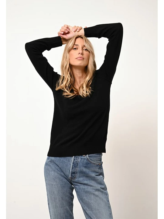 Zdjęcie produktu Just Cashmere Kaszmirowy sweter "Phoebe" w kolorze czarnym rozmiar: S