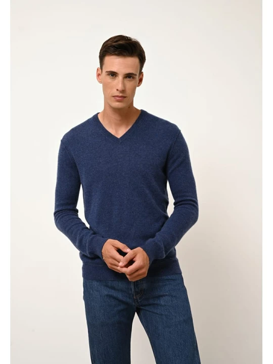 Zdjęcie produktu Just Cashmere Kaszmirowy sweter "Tom" w kolorze granatowym rozmiar: L