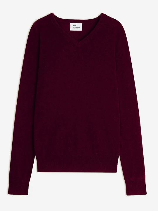 Zdjęcie produktu Just Cashmere Kaszmirowy sweter w kolorze bordowym rozmiar: XL