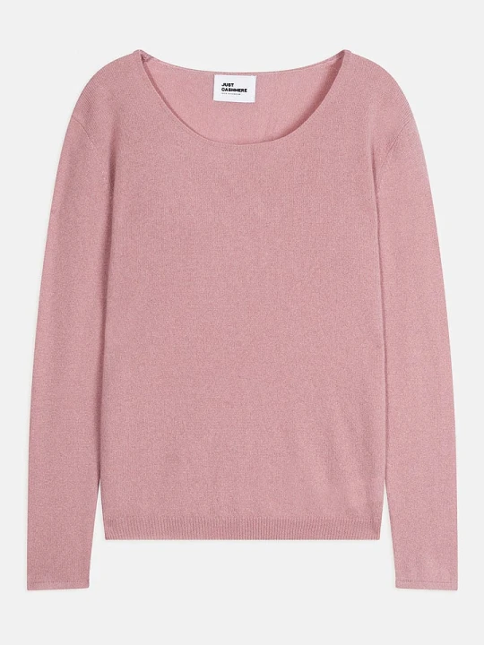 Zdjęcie produktu Just Cashmere Kaszmirowy sweter w kolorze jasnoróżowym rozmiar: L