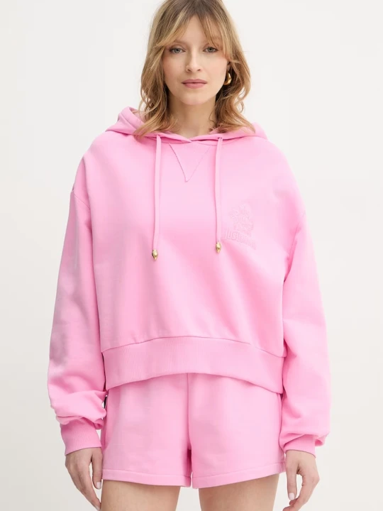 Zdjęcie produktu Just Cavalli bluza bawełniana różowy