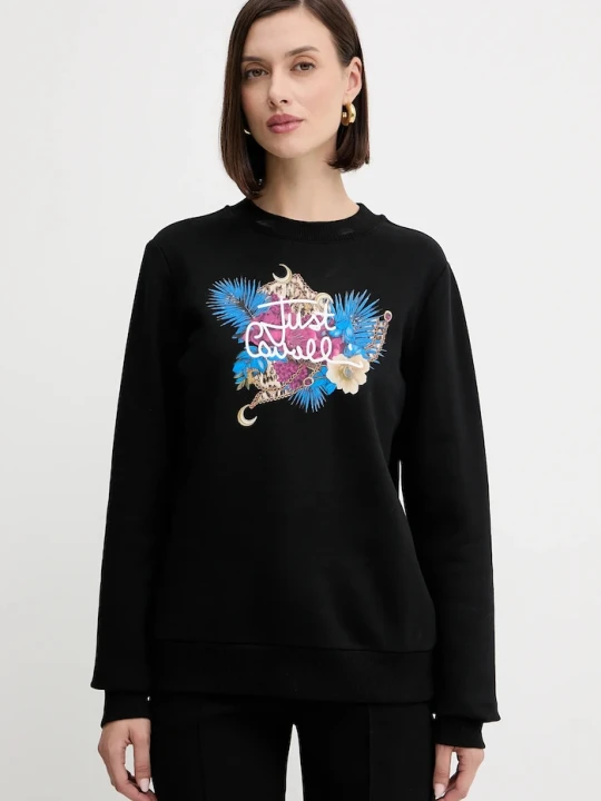Zdjęcie produktu Just Cavalli bluza bawełniana czarny