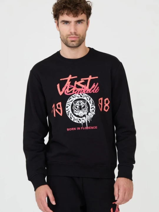 Zdjęcie produktu JUST CAVALLI Czarna męska bluza R 1998 Dripp, Rozmiar S