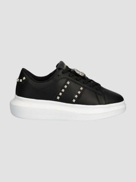 Zdjęcie produktu JUST CAVALLI Czarne skórzane sneakersy FONDO URSA DIS. 3, Rozmiar 37