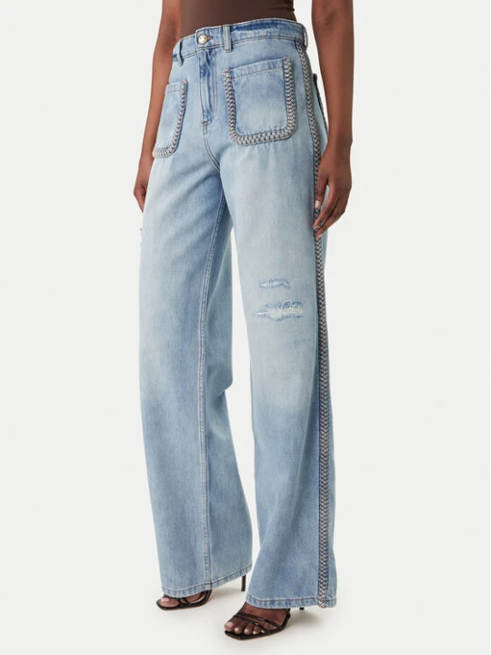 Zdjęcie produktu Just Cavalli Jeansy 80PAB5T3 CDWCD Niebieski Straight Fit