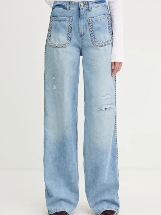 Zdjęcie produktu Just Cavalli jeansy straight damskie niebieski