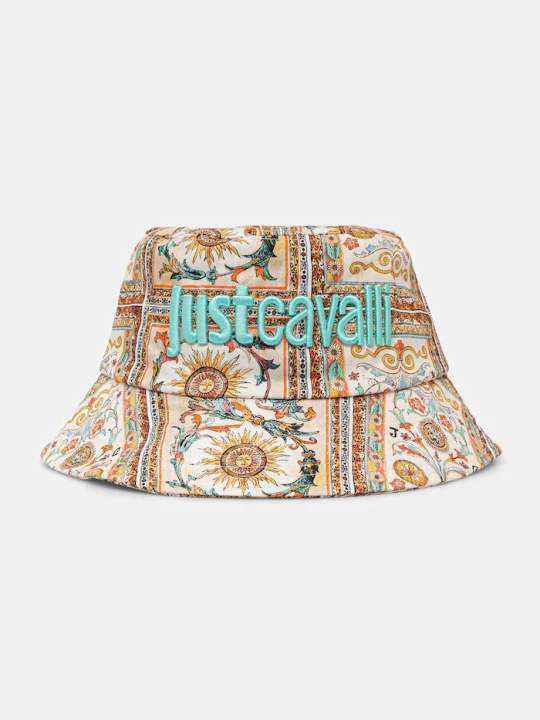 Zdjęcie produktu Just Cavalli kapelusz bucket damski bawełniany beżowy