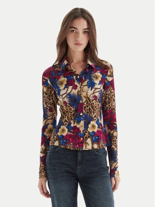 Zdjęcie produktu Just Cavalli Koszula 79PAL228 JS531 Kolorowy Slim Fit