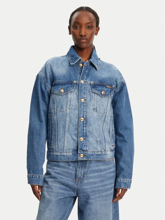Zdjęcie produktu Just Cavalli Kurtka jeansowa 78PAS4O3 Niebieski Regular Fit