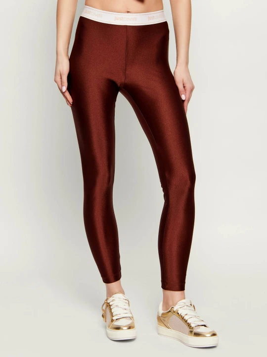 Zdjęcie produktu Just Cavalli Legginsy | Slim Fit brązowy