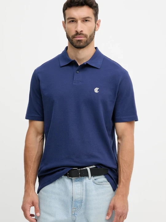 Zdjęcie produktu Just Cavalli polo bawełniane granatowy