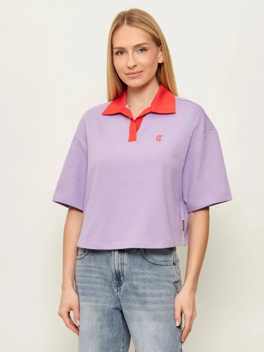 Zdjęcie produktu Just Cavalli Polo | Loose fit lawendowy