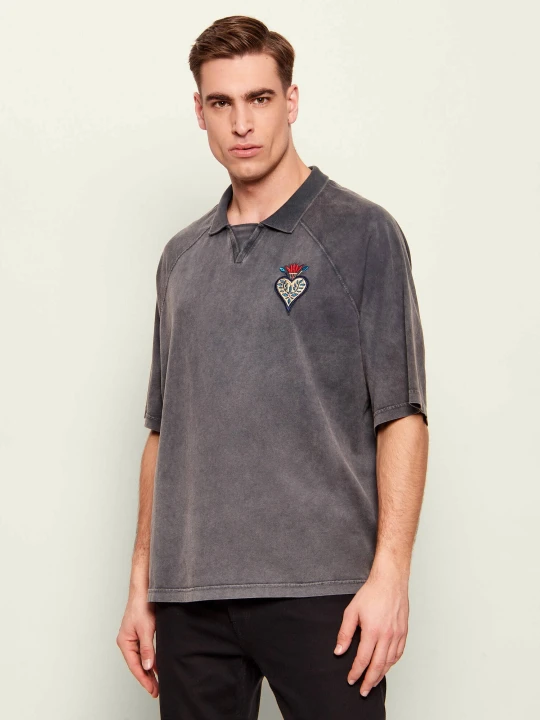 Zdjęcie produktu Just Cavalli Polo | Relaxed fit grafitowy