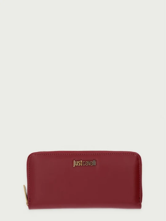 Zdjęcie produktu Just Cavalli portfel damski z imitacji skóry bordowy