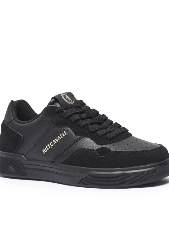 Zdjęcie produktu Just Cavalli Skórzane sneakersy Fondo Minimal Dis. 4 czarny